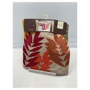 Sonoma Life + Style Fall Table Runner 90" Embroidered Leaf Design